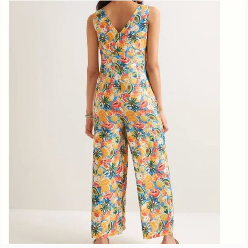 ⭐️ Farm Rio Fruit Medley Boho Peasant Cottage V Hipster Minimal Chic Jumpsuit